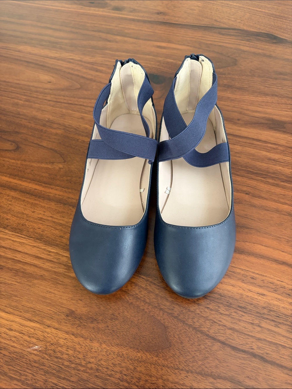 The Children's Place Navy Cross-Strap Dress Flats for Girls